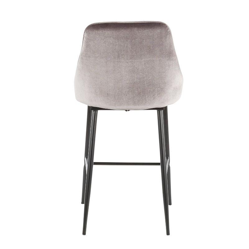 Upholstered Counter Stool with Metal Frame