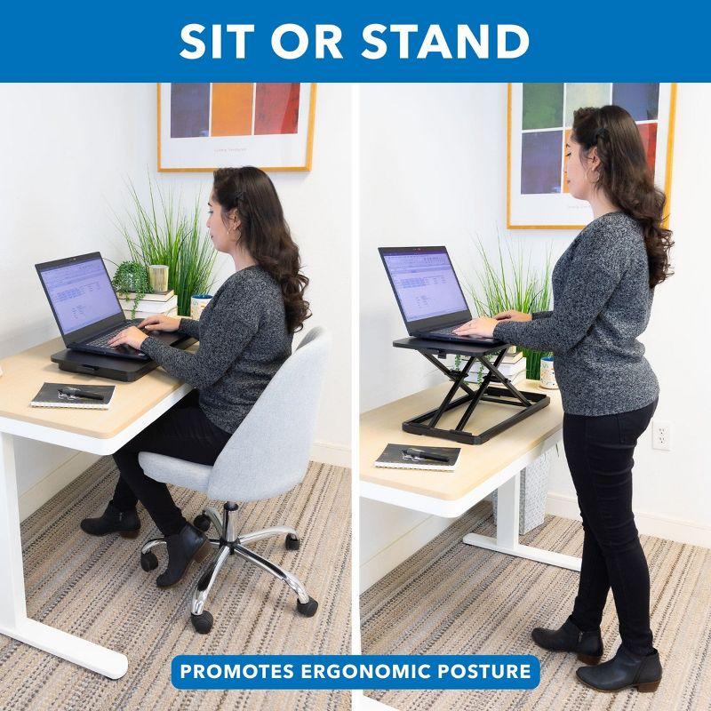 Mount-It! Height Adjustable Standing Keyboard Tray for Desktop, Sit Stand Key Board & Mouse Platform