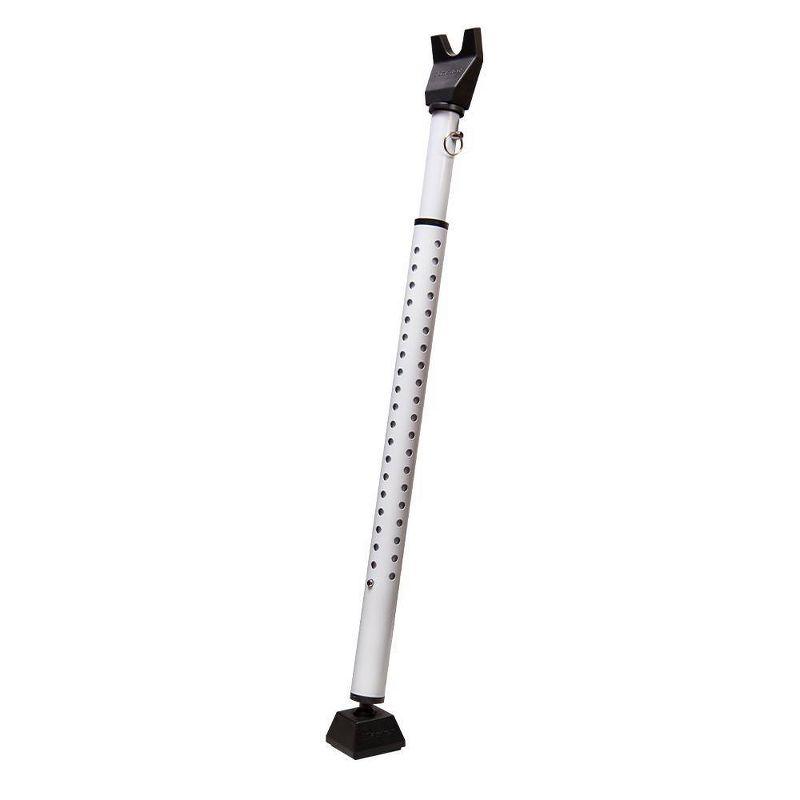 Master Lock Door Bar Dual Function Security: Metal Safety Bar for Door, Black & White, Lifetime Warranty