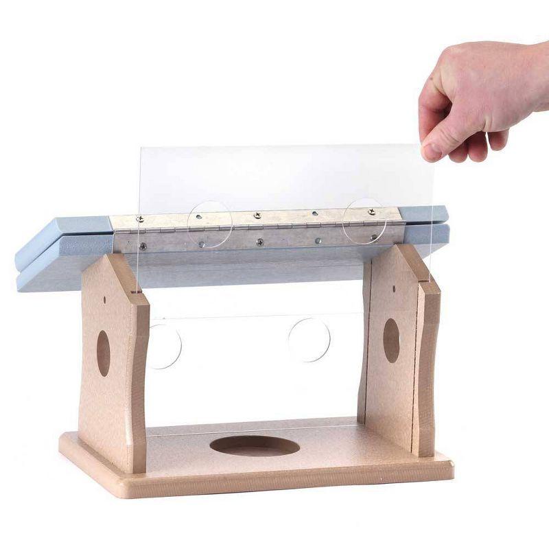 Birds Choice Bluebird Feeder in Taupe and Blue Recycled Plastic