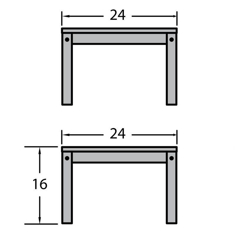 Adirondack Side Table Black - Highwood: Weather-Resistant Poly Lumber, 12-Year Warranty, Stainless Steel Hardware