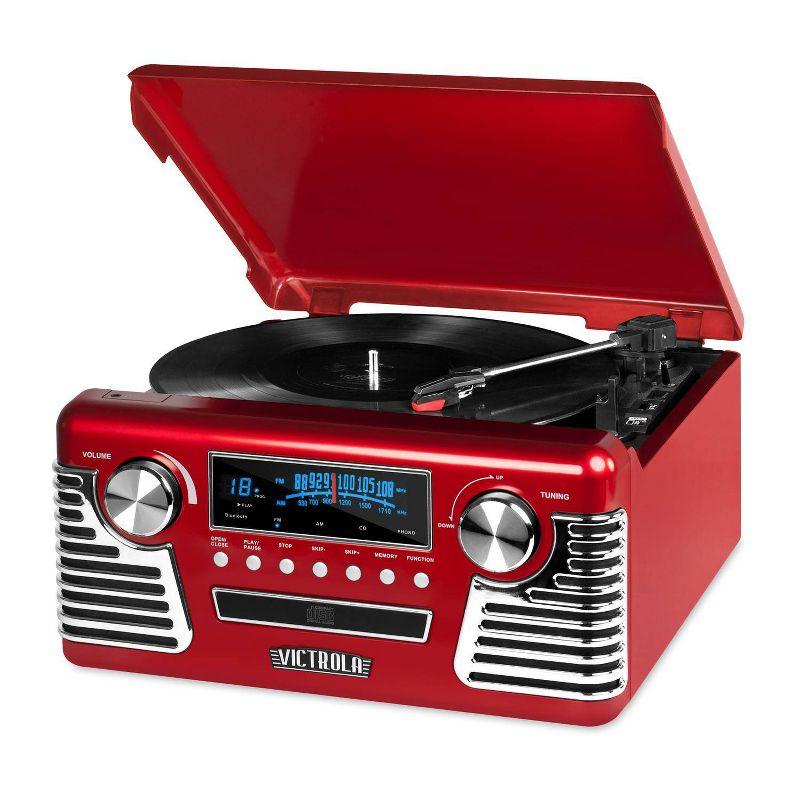 Victrola Retro 3-Speed Bluetooth Record Player - Red