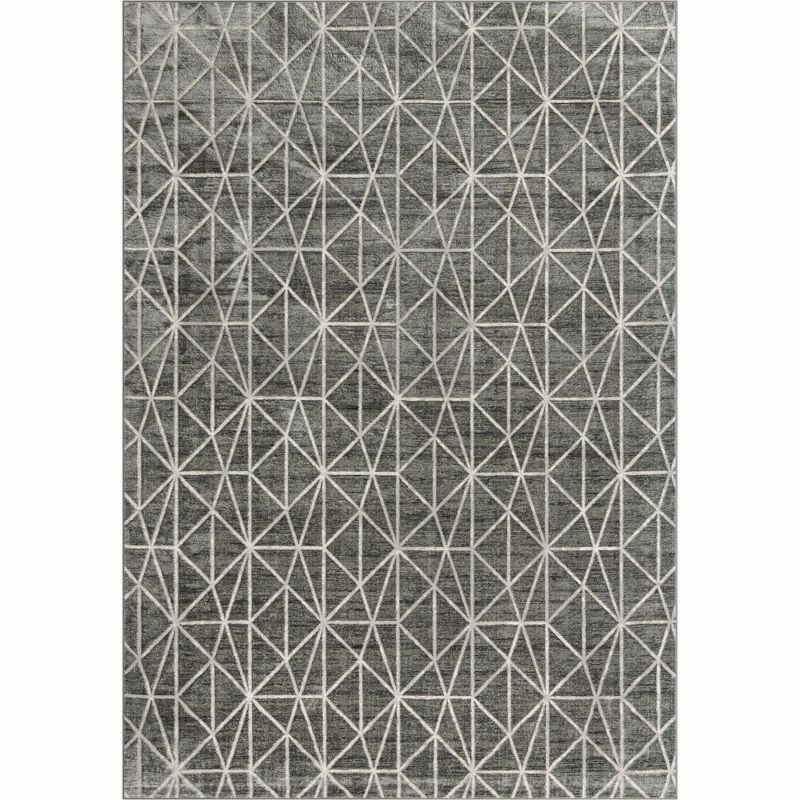 Unique Loom 9' 10 x 14' 1 Gray Matrix Trellis Geometric Area Rug