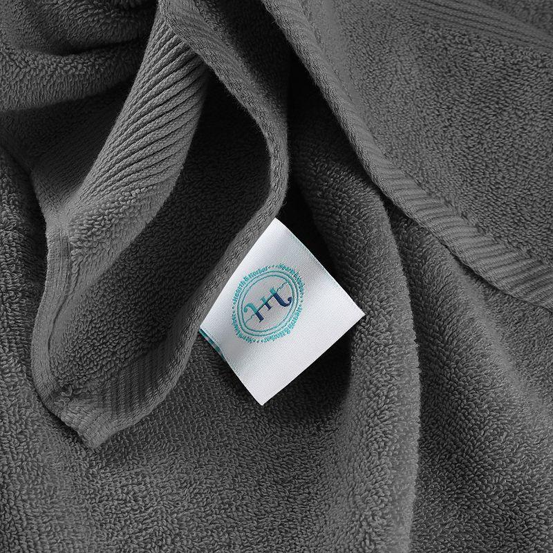 Hearth & Harbor Bath Towels, 10 Piece Highly Absorbent Towel Set - Gray