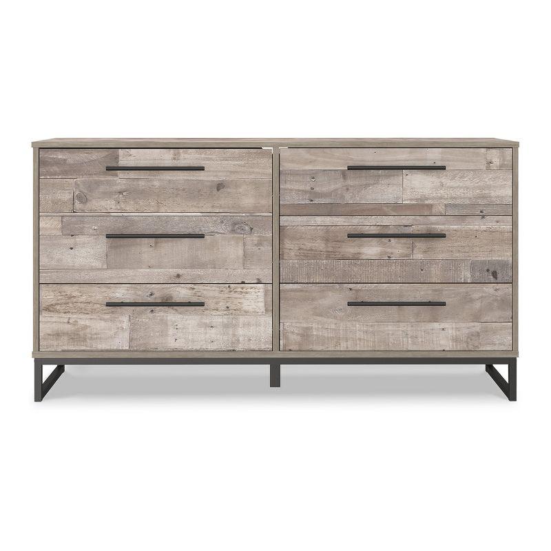 Signature Design by Ashley Casual Neilsville 6 Drawer Dresser, Whitewash