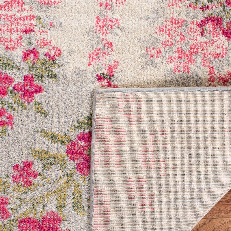 Monaco MNC205 Power Loomed Area Rug - Ivory/Pink - 6'7"x6'7" - Safavieh.