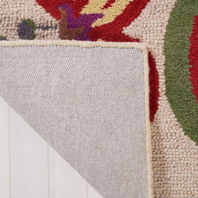 Blossom BLM680 Hand Hooked Accent Rug - Beige/Multi - 2'6"x4' - Safavieh.