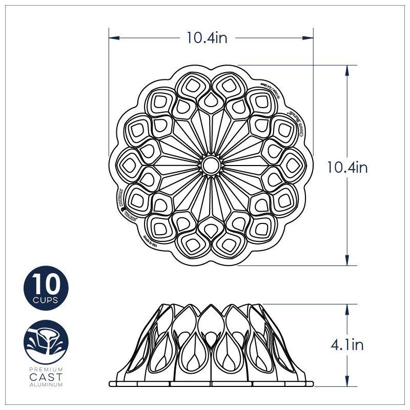 Gold Aluminum Non-Stick Crown Bundt Cake Pan