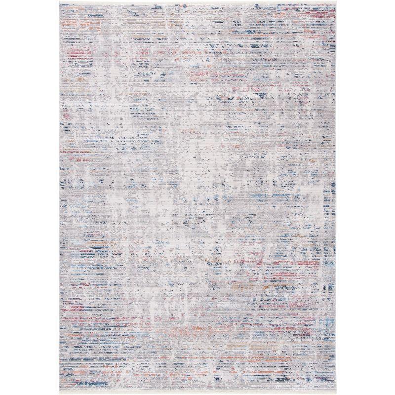 Lustrous Patina Blue and Grey Overdyed Persian Motif Rug - 54"x16"