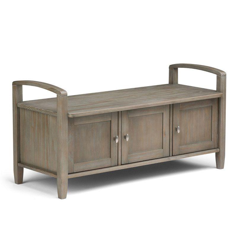 Warm Upholstered Storage Bench