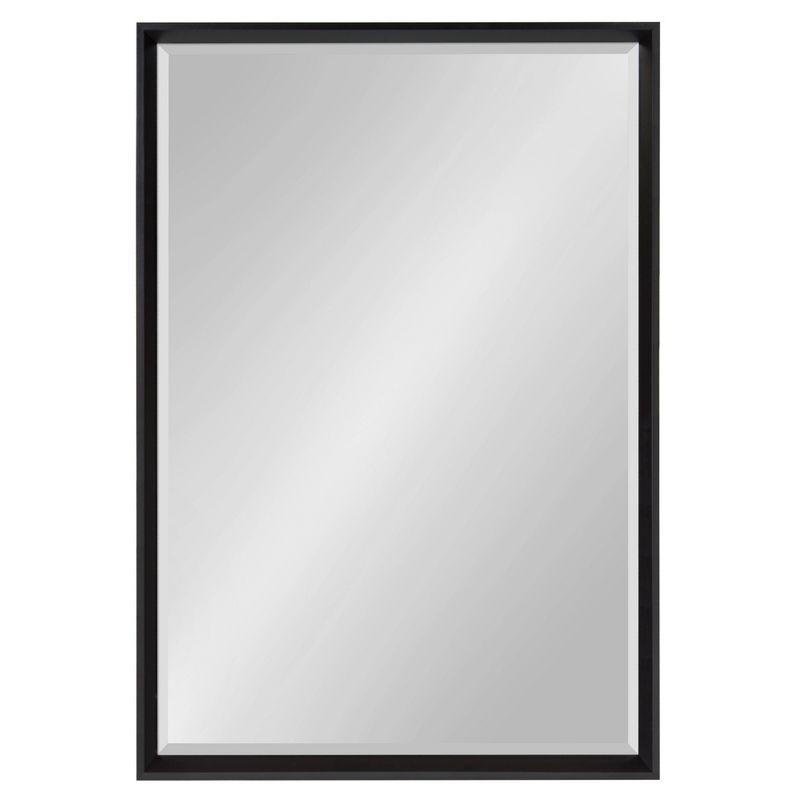 26"x38" Calter Framed Wall Mirror Black - Kate and Laurel: Modern Rectangular, No Assembly Required