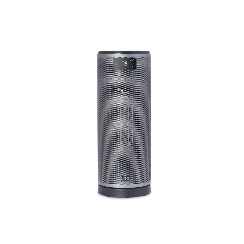 BLACK+DECKER BLACK+DECKER Ceramic Oscillating Tower Heater with Remote Control, Space Heater with Digital LED Display, Black