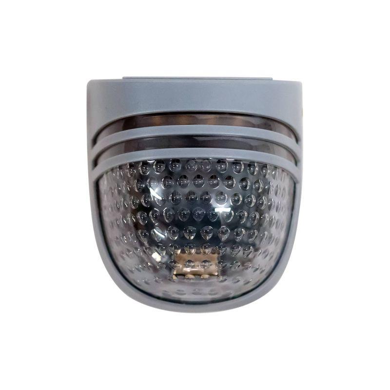 Vego Garden Add ons Dappled-Pebble Gray Outdoor Waterproof Solar Powered Integrated LED Deck Light Pack (Set of 4)