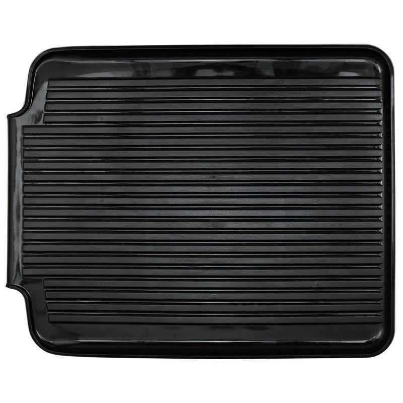 Black Plastic Ridged Dish Drain Board