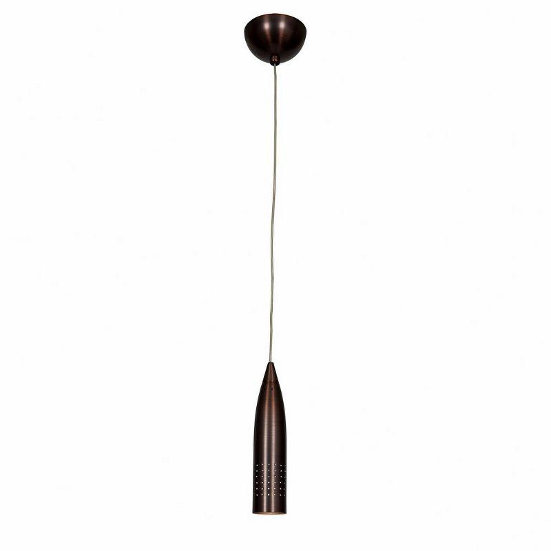 Odyssey Bronze 9.25" LED Pendant Light with Glass Shade