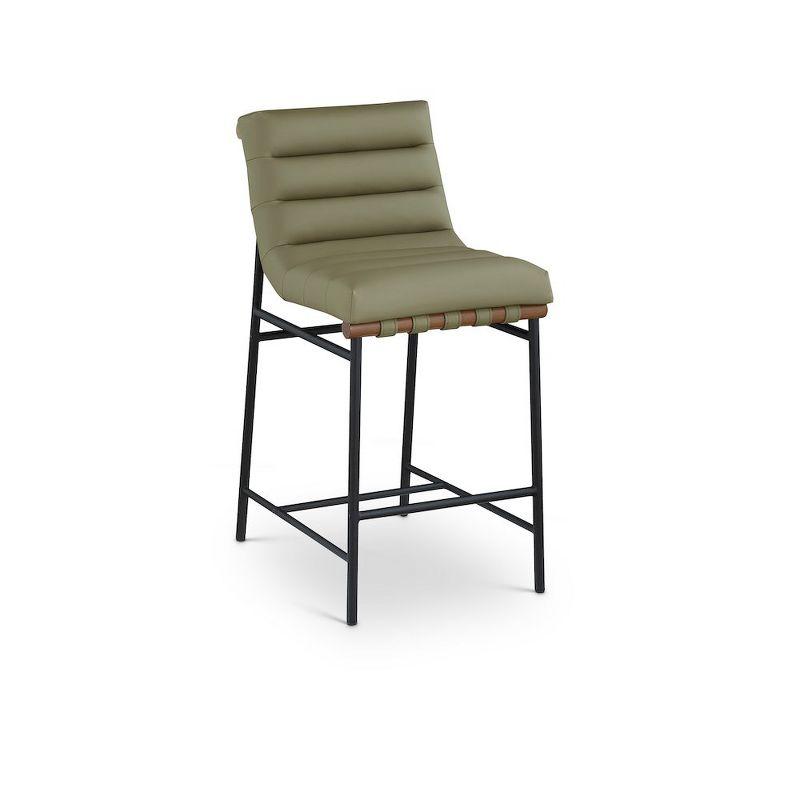 Meridian Furniture,Burke Green Vegan Leather Counter Stool