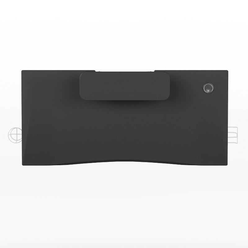 Flash Furniture Black Gaming Desk and White Frame with Cup Holder, Headphone Hook, and Monitor/Smartphone Stand