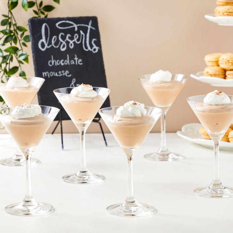 Juvale 5 oz Mini Martini Glasses Set of 6 - Small Cocktail Stem Glasses for Dessert, Margaritas, Classic Barware Accessories