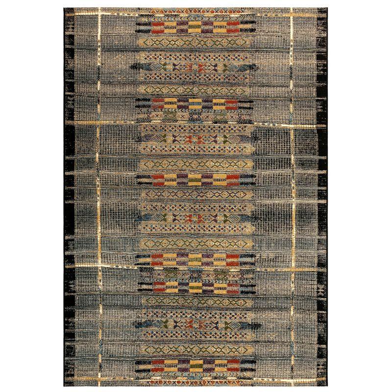 Liora Manne Marina Stripe Indoor/Outdoor Rug Black 7'10" x 9'10"