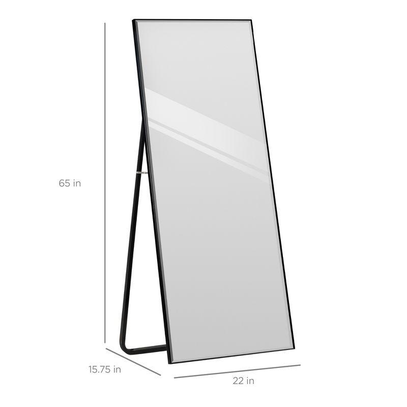 Best Choice Products 65x22in Full Length Mirror, Rectangular Beveled Wall Hanging & Leaning Floor Mirror