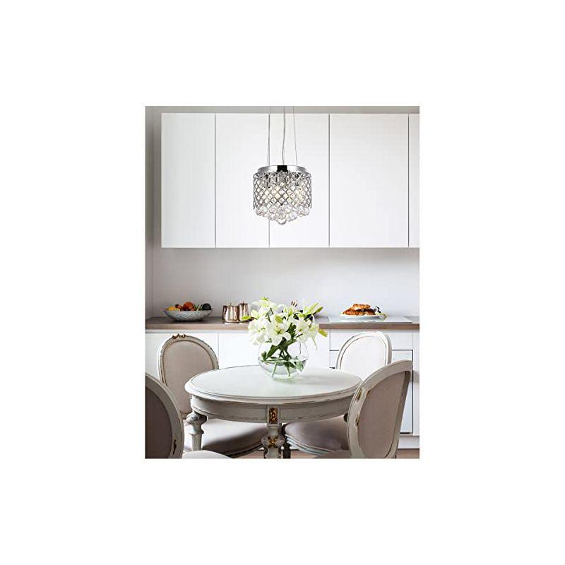 Elegant Lighting Tully 4 lights pendant in chrome