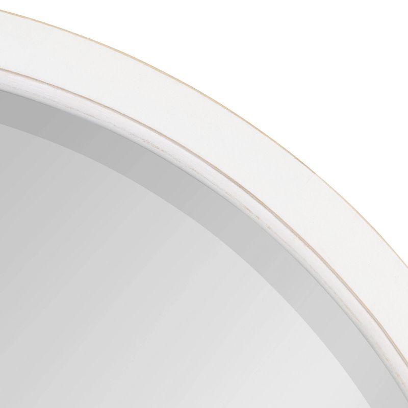 18&#34; x 18&#34; Hogan Round Framed Decorative Wall Mirror White - Kate &#38; Laurel All Things Decor