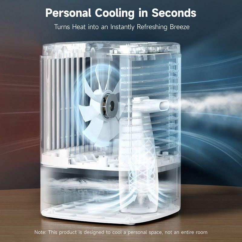 HiCOZY Air Cooler Portable Air Cooling Fan Humidifier For Desktop, Office, Bedroom