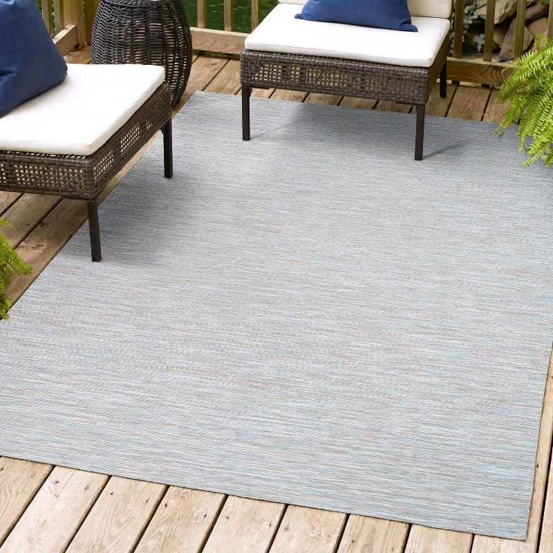 4'x6' Ethan Modern Flatweave Solid  Area Rug, Gray - JONATHAN Y