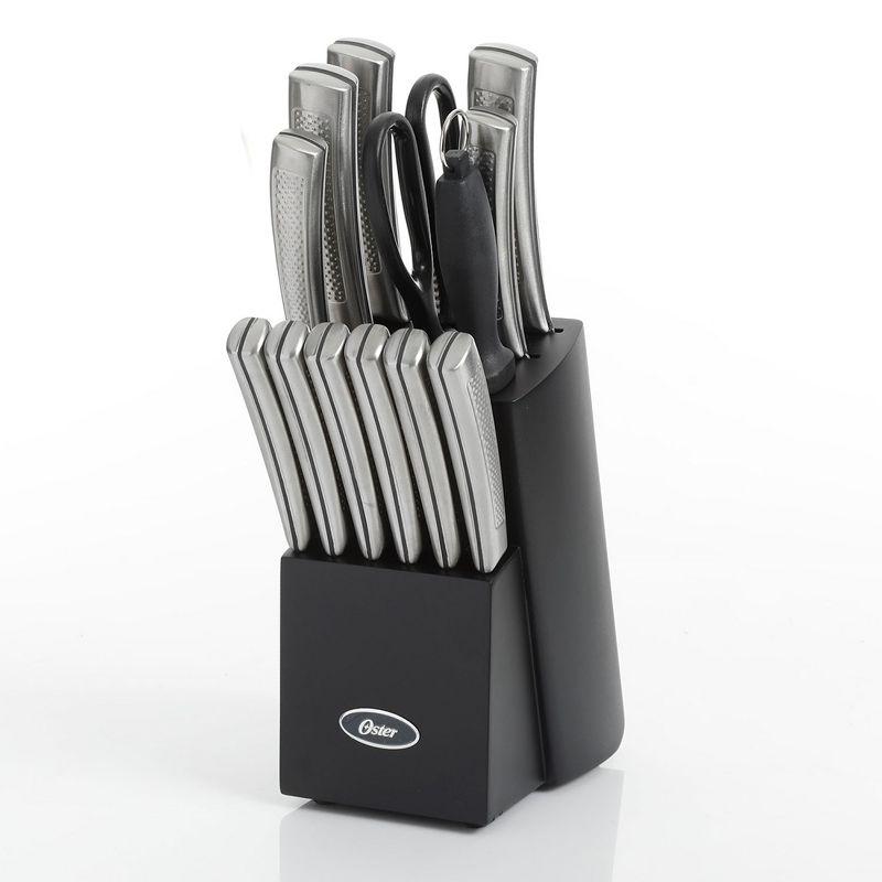 Oster Oster Wellisford Stainless Steel Kitchen Knife Cutlery Set With Block, 14 Piece