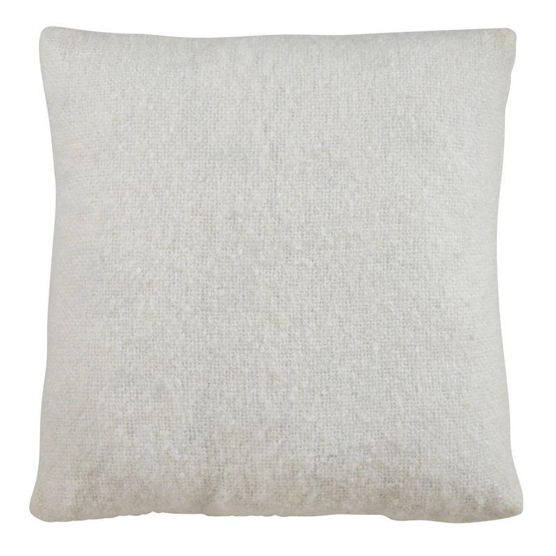 Saro Angora Collection Reversible Throw Pillow