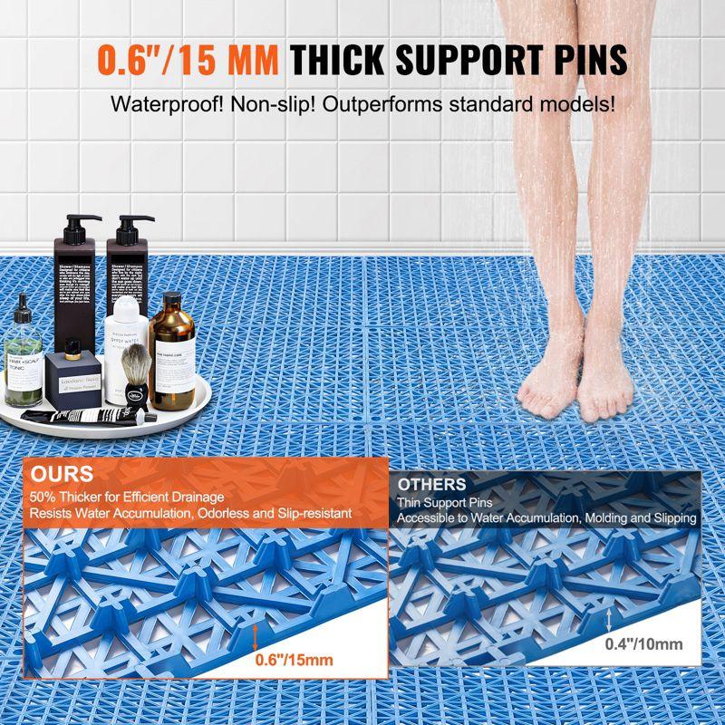 VEVOR VEVOR 12" X 12" Drainage Mats In Different Colors VEVOR 12 W x 12 L Outdoor Deck Tiles (Set of 50)