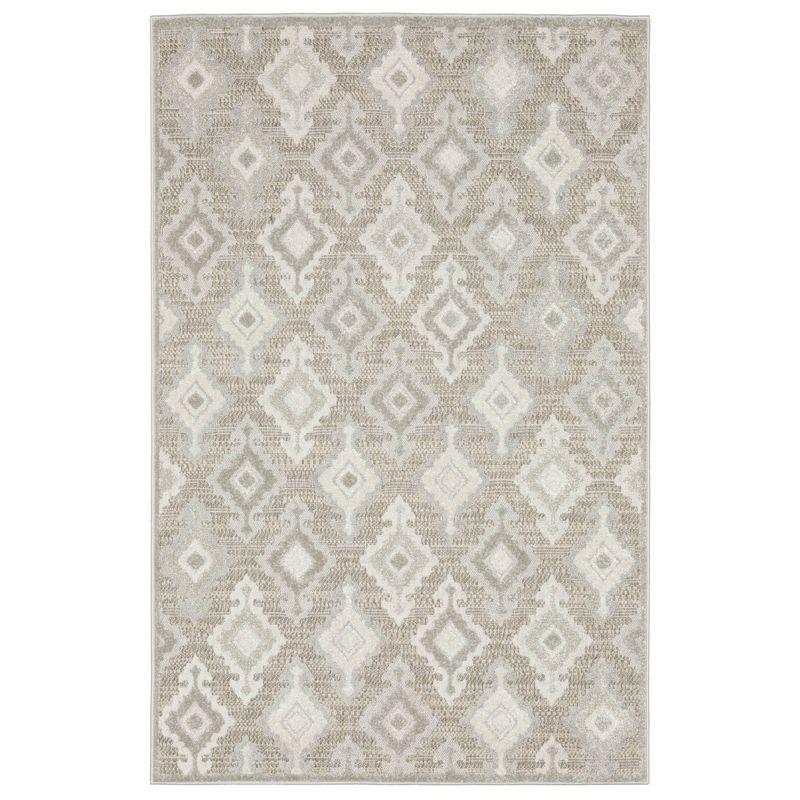 Captiv8e Designs 7'10"x10'10" Tiana Global Medallions Beige/Gray Area Rug