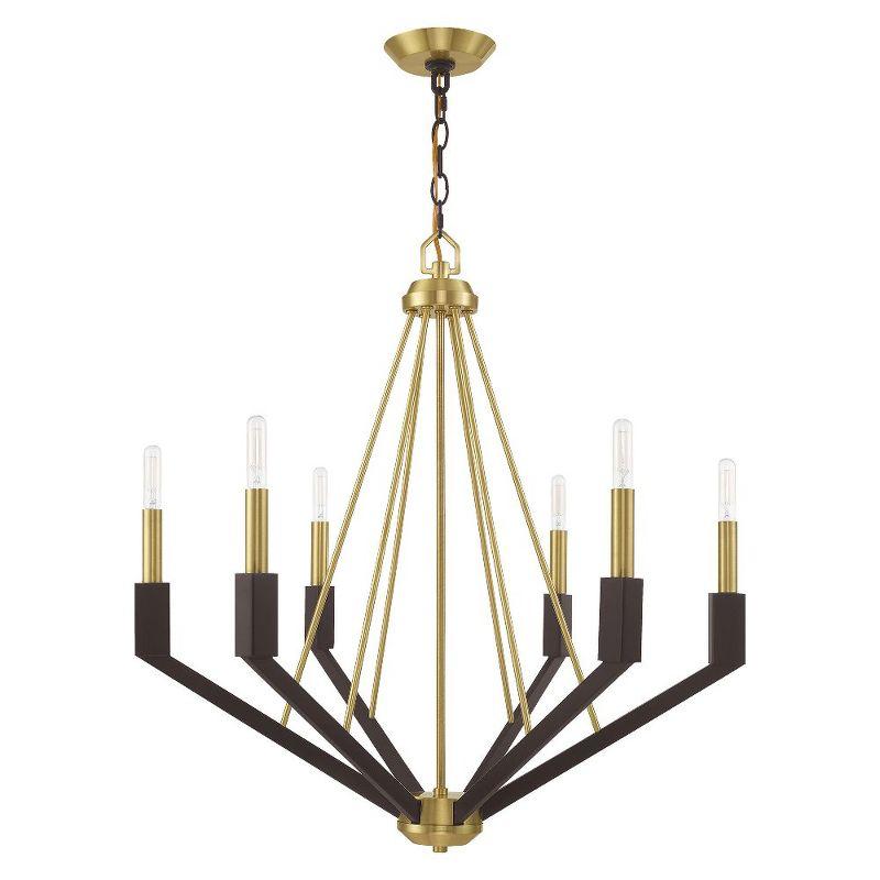 Livex Lighting Beckett 6 - Light Chandelier in  Satin Brass/Bronze
