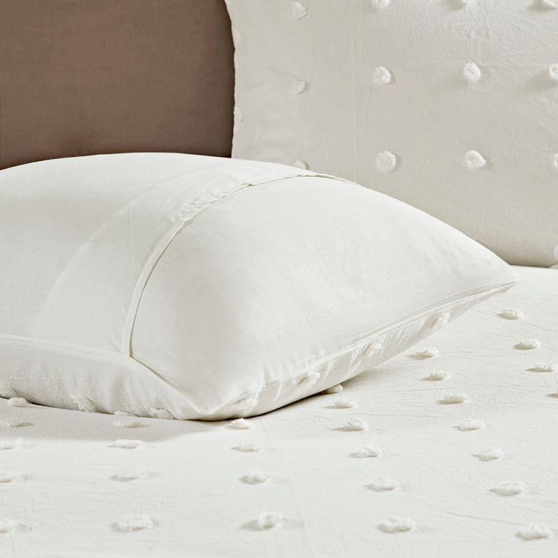 Intelligent Design Brooklyn Cotton Jacquard Comforter Set with Euro Shams and Throw Pillows