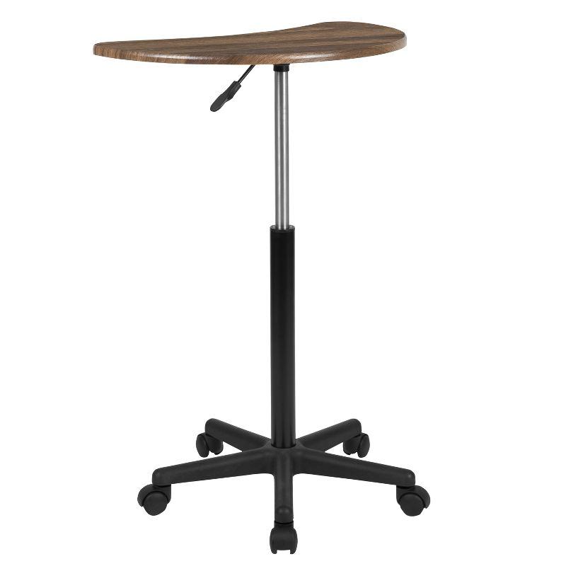 Flash Furniture Sit to Stand Mobile Laptop Computer Desk - Portable Rolling Standing Desk