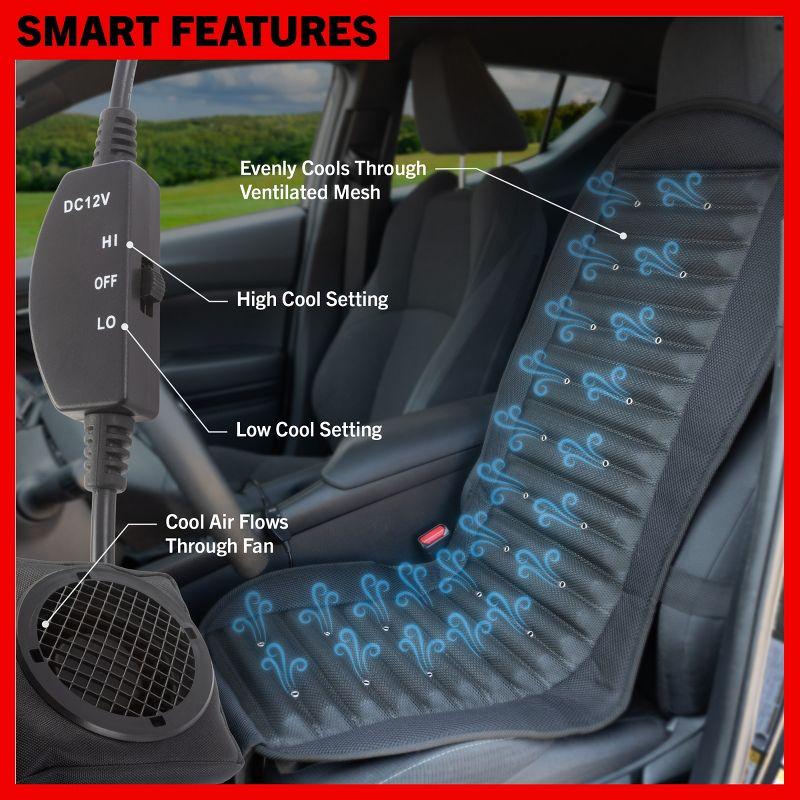 Stalwart Stalwart 12V Cooling Car Seat Cushion with 6 Fans