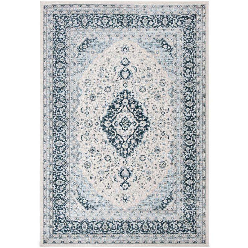 Isabella ISA919 Power Loomed Area Rug - Cream/Dark Blue - 9'x12' - Safavieh