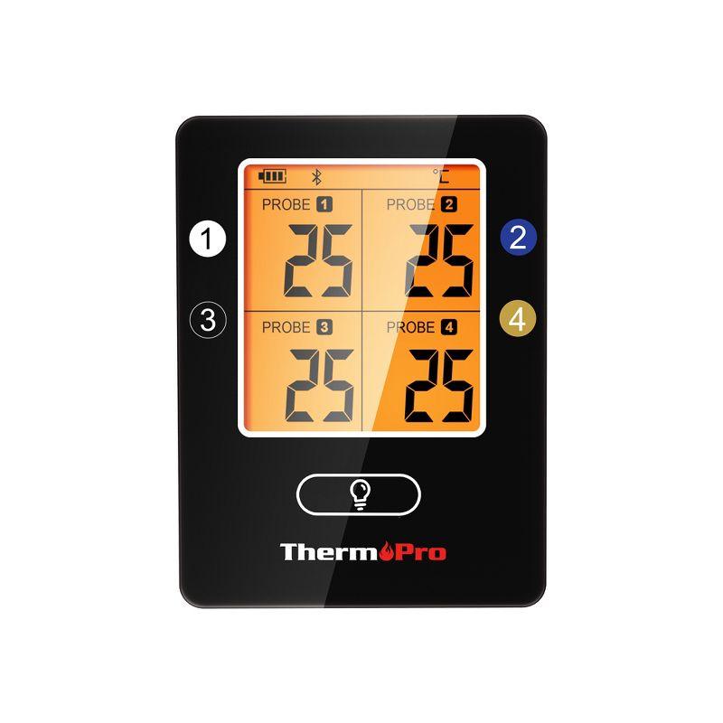 ThermoPro Black Bluetooth Meat Thermometer with 4 Probes