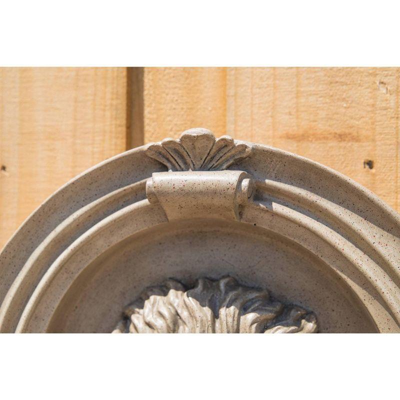 John Timberland Royal 35" High Sandstone LED Outdoor Wall Fountain