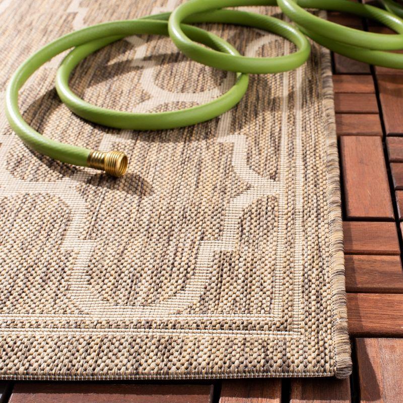 Courtyard CY6016 Power Loomed Indoor and Outdoor Area Rug - Brown/Beige - 8'x11' - Safavieh