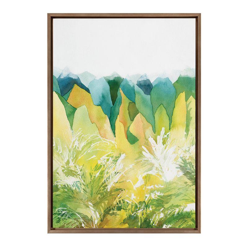 Gold Framed Abstract Canvas Print, 23x33