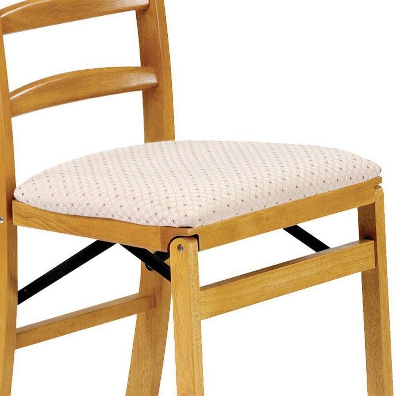 Set of 2 Shaker Ladderback Folding Chair Oak Brown - Stakmore