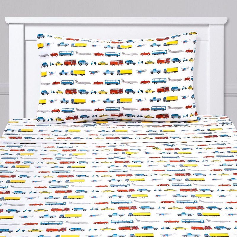 Sweet Home Collection Cars Transportation Bed Sheet Set