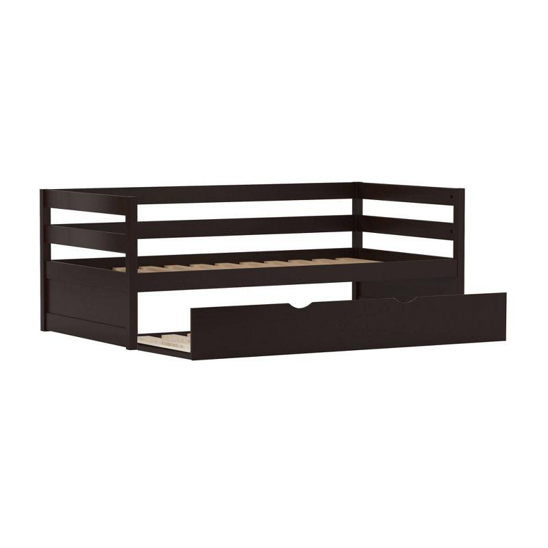 Twin Kids' Caspian Daybed with Trundle Chocolate - Hillsdale Furniture