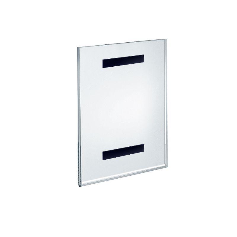 Azar Displays Clear Acrylic Magnet Back Sign Holder Frames 8.5" W x 11" H - Vertical / Portrait, 10-Pack