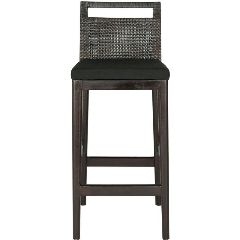 Darin Bar Stool - SEA4015 - Dark Brown/Black - Safavieh