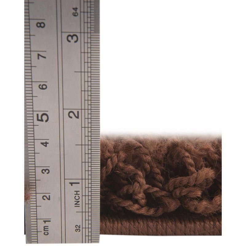 8' x 10' Brown Rectangular Solid Shag Synthetic Rug