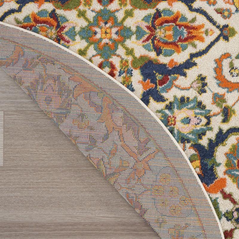 Nourison Allur Boho Indoor Area Rug Ivory Multicolor 5'3" x Round