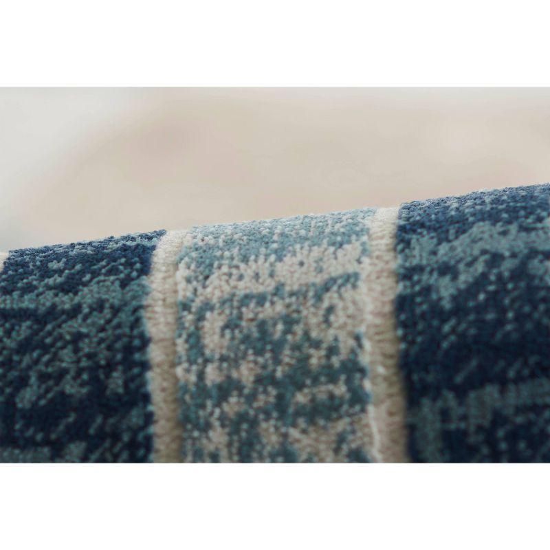 Momeni 1'10"x2'10" Edition Dimensional Machine Loomed Area Rug Blue: Geometric Pattern, Indoor, Low Pile Polyester