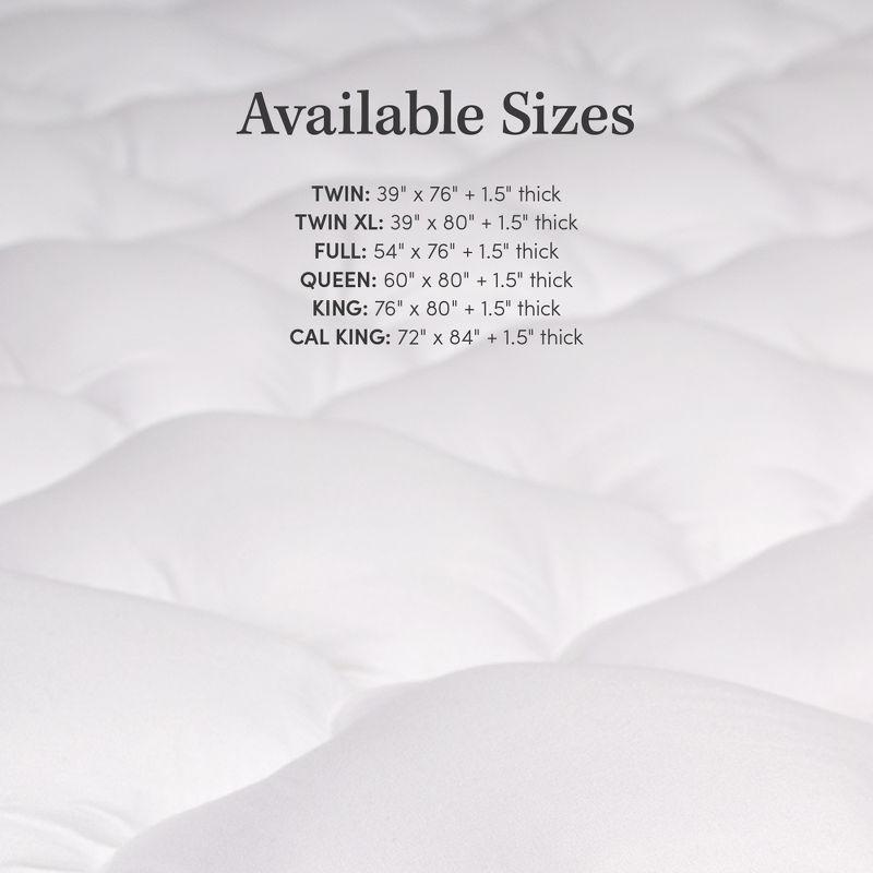 eLuxury Premium Standard Mattress Pad with Fitted Skirt, Twin